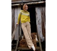 Weird Fish Women's Cora Wide Leg Jean in Light Brown | Size: 12 Weird Fish Light Brown 12