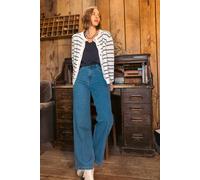 Weird Fish Corine Wide Leg Denim Jeans In Blue Blue 10