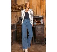 Weird Fish Women's Corine Wide Leg Denim Jeans in Blue | Size: 16 Weird Fish Blue 16