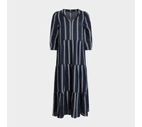 Weird Fish Women's Emmy Striped Woven Maxi Dress, Blue 16