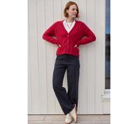 Weird Fish Women's Farida Wide Leg Trouser in Navy | Size: 18 Weird Fish Navy 18