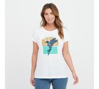 Weird Fish Women's Fly Free Slub Graphic T-Shirt, White 14