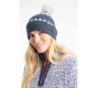 Weird Fish Frady Fair Isle Bobble Hat Navy Size ONE