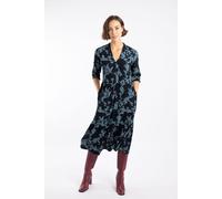 Weird Fish Women's Gardot Viscose Printed Midaxi Dress in Light Green | Size: 10 Weird Fish Light Green 10