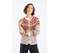 Weird Fish Women's Hatty Fair Isle Cardigan in Ivory | Size: 12 Weird Fish Ivory 12