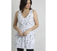 Weird Fish Women's Indus Printed Jersey Tunic in Cream | Size: 16 Weird Fish Cream 16