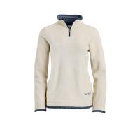 Weird Fish Womens/Ladies Beye Grid Eco Friendly Quarter Zip Fleece Top (Ecru) - Size 10 UK