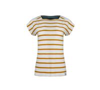 Weird Fish Womens/Ladies Bowe Striped Organic Cotton Jersey T-Shirt (Deep Amber) - Mustard - Size 22 UK
