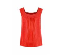 Weird Fish Womens/Ladies Chelle Organic Cotton Square Neck Vest Top (Tango Red) - Size 8 UK
