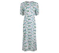 Weird Fish Womens/Ladies Everly Floral Midi Dress (Washed Blue) - Size 16 UK