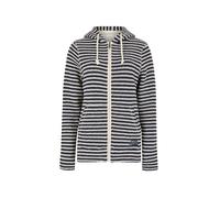 Weird Fish Womens/Ladies Fisher Stripe Macaroni Eco Friendly Full Zip Hoodie (Ecru) - Size 8 UK
