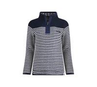 Weird Fish Womens/Ladies Juliet Striped Macaroni Quarter Zip Jumper (Navy) - Size 12 UK