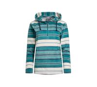 Weird Fish Womens/Ladies Lana Stripe Microfleece Quarter Zip Hoodie (Lagoon Blue) - Size 22 UK