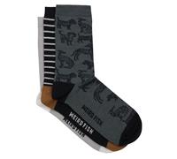 Weird Fish Womens/Ladies Parade Patterned Socks (Pack of 3) (Dusty Teal) - Size UK 4-7