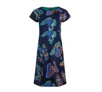 Weird Fish Womens/Ladies Tallahassee Butterflies Organic Dress (Dark Blue) - Size 22 UK