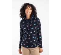 Weird Fish Women's Lana 1/4 Zip Microfleece Hoodie in Dark Blue | Size: 16 Weird Fish Dark Blue 16