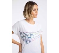 Weird Fish Women's Lead The Way Front Print Graphic T-Shirt in White | Size: 20 Weird Fish White 20