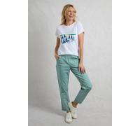 Weird Fish Malorri Organic Cotton Chino Trousers Mineral Blue Size 16