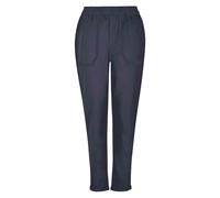 Weird Fish Womens Malorri Stretch Trousers Navy 8 Regular Leg