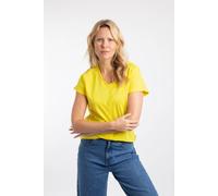 Weird Fish Women's Milne Jersey Dobby T-Shirt in Yellow | Size: 16 Weird Fish Yellow 16