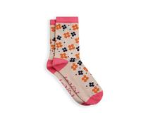 Weird Fish Women's Parade Patterned Socks 3 Pack in Burnt Orange Weird Fish Burnt Orange One Size
