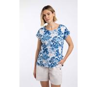 Weird Fish Women's Paw Paw Printed Jersey T-Shirt in Light Blue | Size: 16 Weird Fish Light Blue 16