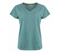 Weird Fish Womens Pernille Organic Cutaway T-Shirt Blue 16