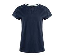 Weird Fish Womens Pernille Organic Cutaway T-Shirt Navy 16