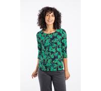 Weird Fish Women's Rachel Printed Jersey T-Shirt in Blue | Size: 20 Weird Fish Blue 20