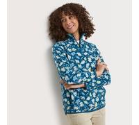 Weird Fish Women's Reena 1/4 Zip Printed Microfleece, Lake Blue 12