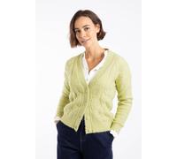 Weird Fish Women's Rhona Super Soft Cable Knit Cardigan in Light Green | Size: 16 Weird Fish Light Green 16