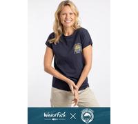 Weird Fish Women's Rivers Angling Trust Graphic T-Shirt in Navy | Size: 8 Weird Fish Navy 8