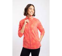 Weird Fish Women's Roch Full Zip Printed Microfleece in Coral | Size: 22 Weird Fish Coral 22