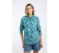 Weird Fish Women's Rory 1/4 Zip Printed Microfleece in Teal | Size: 12 Weird Fish Teal 12