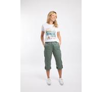 Weird Fish Women's Salena 3/4 Length Trousers in Dark Olive | Size: 20 Weird Fish Dark Olive 20