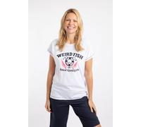 Weird Fish Women's South Shore Front Print Graphic T-Shirt in White | Size: 12 Weird Fish White 12