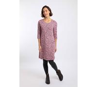 Weird Fish Women's Starshine Printed Jersey Dress in Bright Pink | Size: 22 Weird Fish Bright Pink 22