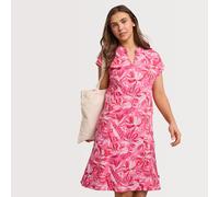 Weird Fish Women's Suffolks Cotton Printed Jersey Dress, Pink 12