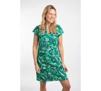Weird Fish Women's Suffolks Printed Jersey Dress in Green | Size: 8 Weird Fish Green 8