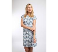 Weird Fish Women's Tallahassee Printed Jersey Dress in Light Blue | Size: 8 Weird Fish Light Blue 8