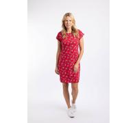Weird Fish Women's Tallahassee Printed Jersey Dress in Red | Size: 22 Weird Fish Red 22