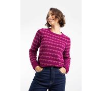 Weird Fish Tyla Cosy Knit Scalloped Jumper Purple Wine Size 10. (Jumper/Sweater/Fleece)