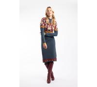 Weird Fish Women's Vondra Knitted Jumper Dress in Navy | Size: 22 Weird Fish Navy 22