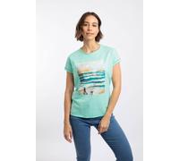 Weird Fish Women's Walking Club Front Print Graphic T-Shirt in Light Green | Size: 18 Weird Fish Light Green 18
