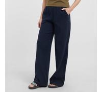 Weird Fish Women's Zelaya Wide Leg Trousers - Navy, Navy
