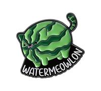 Weird Fruit Animal Cartoon Brooches Lightweight Alloy Accessories Funny Kitten Lapel Pins Creative Friendship Gifts Watermelon Cats Lapel Pin Lovely Animal Fruit Gifts