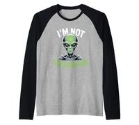 Weird Funny I'm Not from Around Here Alien Costume Raglan Baseball Tee