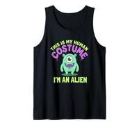 Weird Funny This is My Human Costume I'm Really an Alien Tank Top
