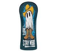 Weird Ghosts Boots Golf Head Covers Premium Leather Headcovers with Number Tags Designed to Fit All Woods and Drivers