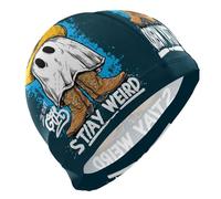 Weird Ghosts Boots Large Swimming Cap for Ladies Short Hair Waterproof Cap for Swimming Hair Protection and Drag Reduction